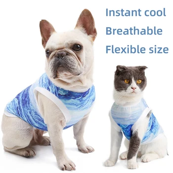 

Pet Cold Sensation Vest Summer Cool Breathable Clothes Heatstroke Supplies Comfortable Stereotypes Cat and Dog Clothes