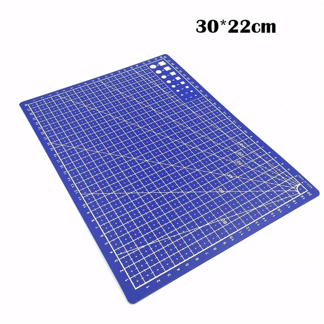 PVC Cutting Mat A4/A5 Deskpad Patchwork Cut Pad Durable DIY Handmade Tools Scrapbooking Cutting Plate Art Tool Kits Desk Mats A4 blue