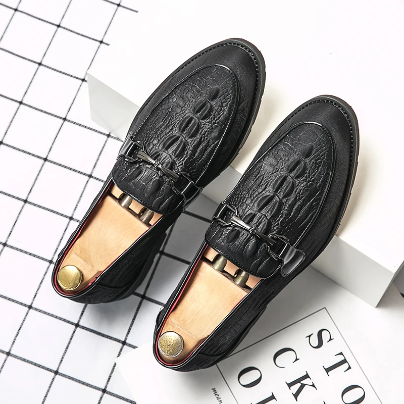 

Men's Casual Shoes Outdoor Walking Shoes PU Leather Loafers Waterproof Slip-on Flat Shoes Big Size Comfortable Driving Shoes