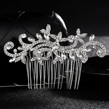 

Bridal Hair Headdress Jewelry Wedding Hair Accessories Headpieces Women Tiaras Classic Crystal Rhinestone Hair Combs FS105