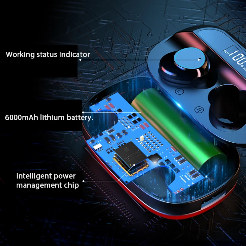 TWS 5,0 G16 бинауральные Bluetooth наушники с сенсорным управлением шумоподавление беспроводные наушники 6h Музыка Время стерео Водонепроницаемая гарнитура