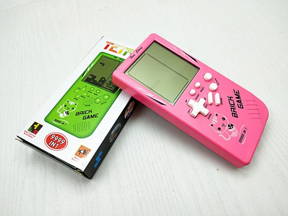 Portable Classic Nostalgic Tetris Game Machine Educational Toys Big Screen Handheld Pocket Gaming Player 23 IN 1 Childhood Gift