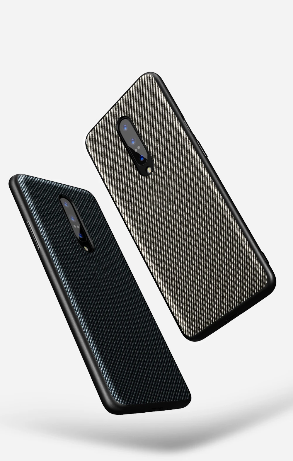 Для OnePlus 7 Pro Чехол-бампер задняя крышка песчаник углеродное волокно для Oneplus 7 7T Pro 6T 6 5T 5 полный защитный противоударный чехол