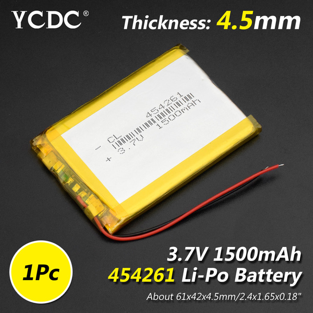 3.7v 1500mAh li-ion Lipo cells Lithium Li-Po Polymer Rechargeable Battery For Bluetooth speaker GPS PDA portable DVR