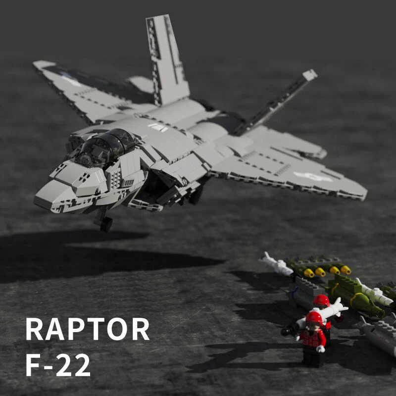 Сборка строительных блоков и игрушек INGlys F22 Raptor Warcraft крупномасштабный