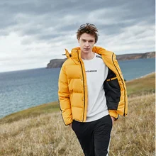 SEMIR мужская зимняя куртка, Повседневная зимняя красная куртка, Мужская ветровка с капюшоном, водонепроницаемая Толстая теплая куртка