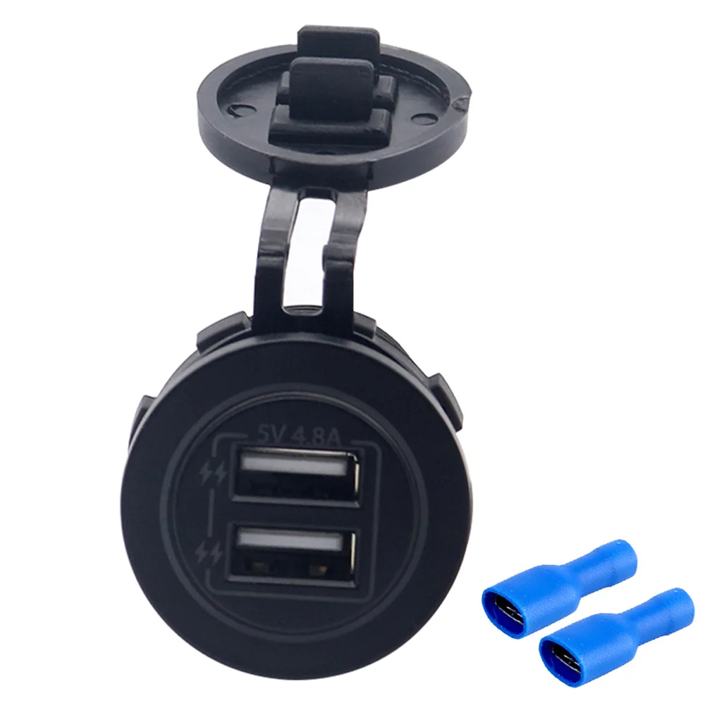 4.8A двойной USB зарядное устройство гнездо адаптер Быстрая зарядка для 12 В 24 В Мотоцикл морской и высокое качество