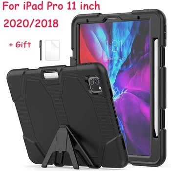 

For iPad Pro 11 2020 Heavy Duty Shockproof Case with Pencil Holder Screen Protector Cover for iPad Pro 11 inch 2020 Funda Case