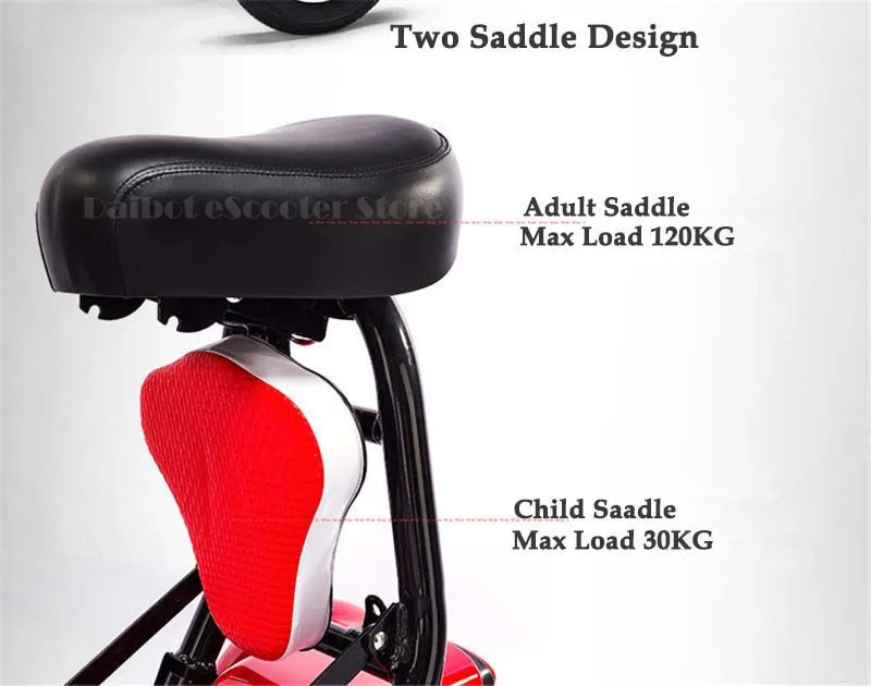 Daibot Electric Elderly Scooter 4 Wheels Electric Scooters 10 Inch 500W Foldable Electric Scooter For Disabled BlueBlackRed (13)