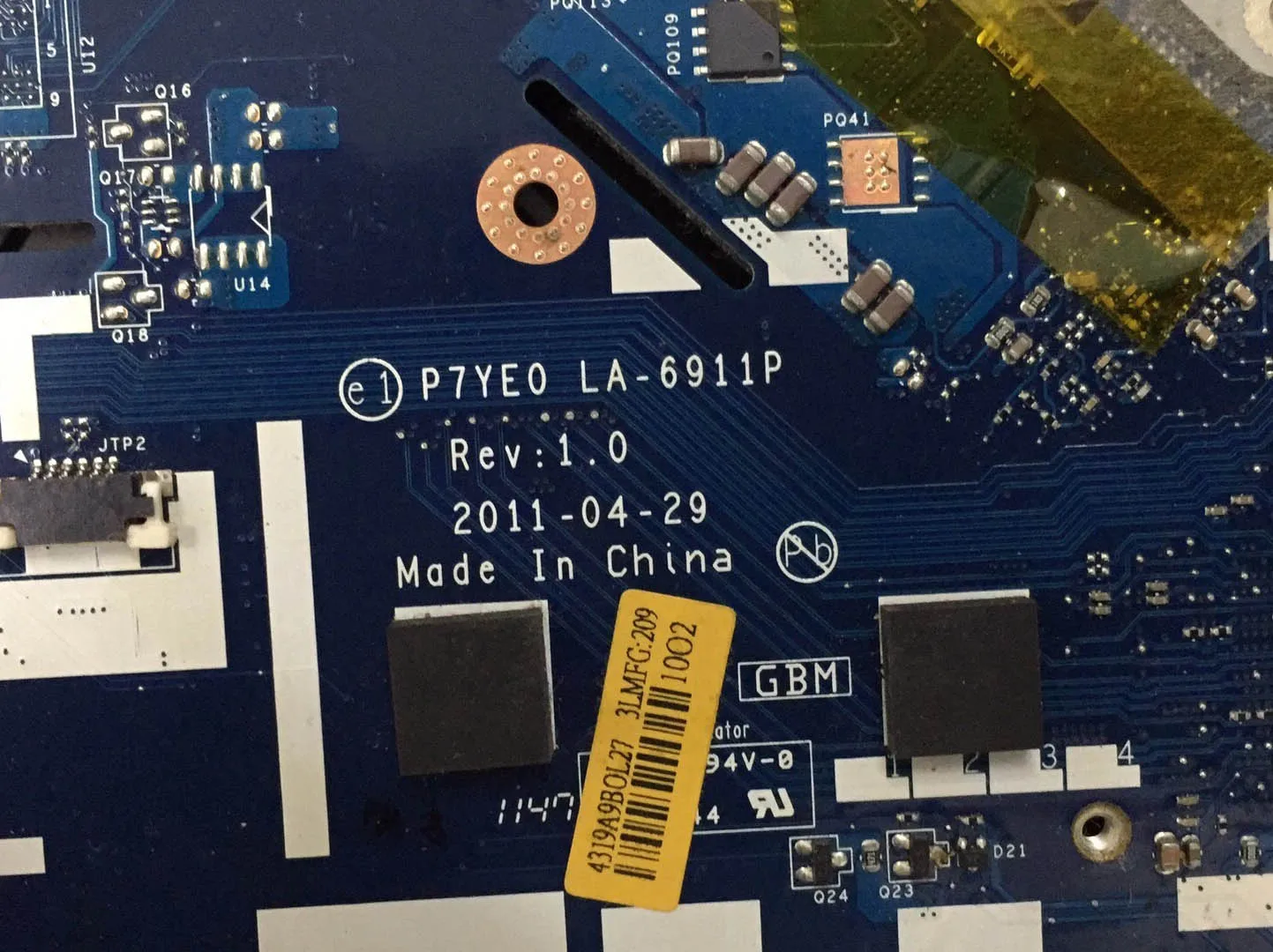 Для acer Aspire 7750 AS7750 7750Z 7750G материнская плата для ноутбуков материнская плата HM65 P7YE0 LA-6911P rev 1,0 тест ок