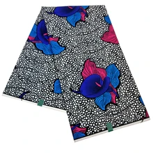 Анкара цветочный принт красивый воск текстиль 6 ярдов/партия нигерийский батик ткани для Diy шитья полиэстер материал