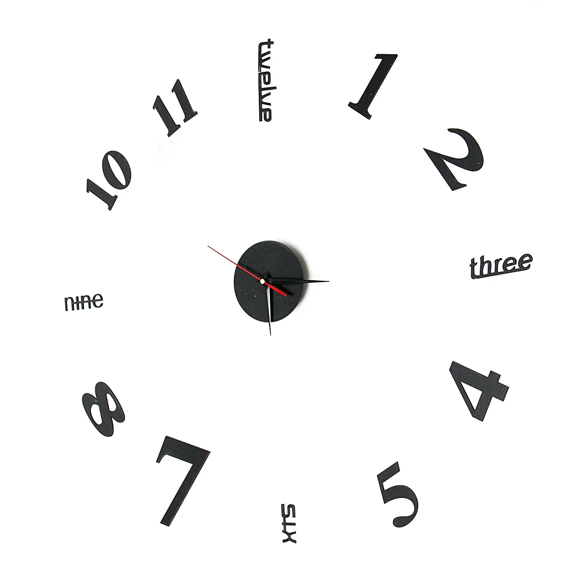 Настенные часы кварцевые Большой механизм ручной механизм Запчасти Набор инструментов DIY Декор - Цвет: Black