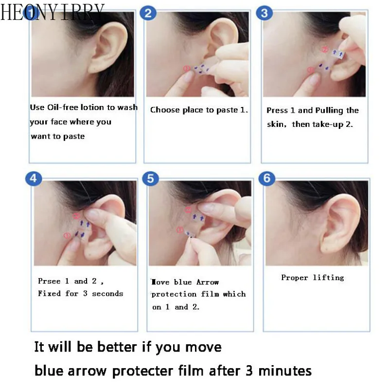 1 Box 40pcs Lift Face Sticker Thin Face Sticker Lift Medical Tape Face Lift Tools Face Slimming Belt Anti Cellulite Double Chin