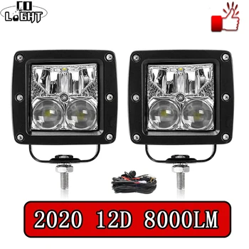 

CO LIGHT 12D Offroad Led Light Bar Spot Flood Combo 3" 40W DRL 4x4 Led Work Light 12V 24V for Car 4WD Truck SUV ATV Tractor UAZ