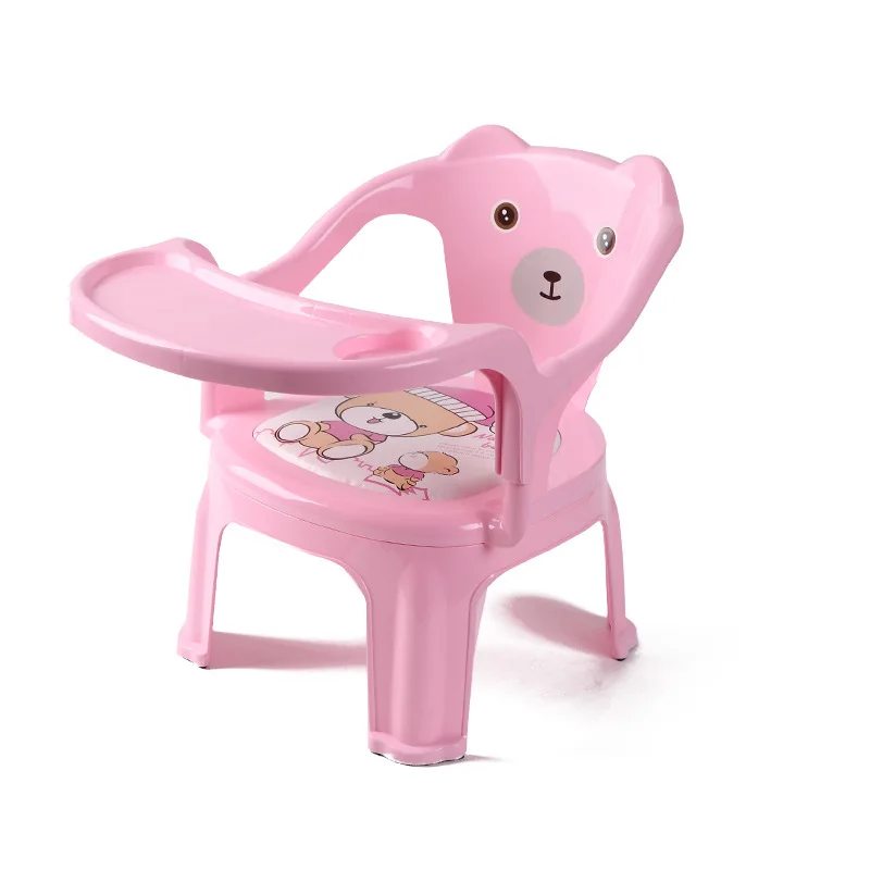 Pink Детский сад детские, для малышей, стулья для кормления: детские стулья-табуреты с& диван, мультяшный стиль, не скользят по противоопрокидывающимся детский защита для стола стульев - Цвет: Pink