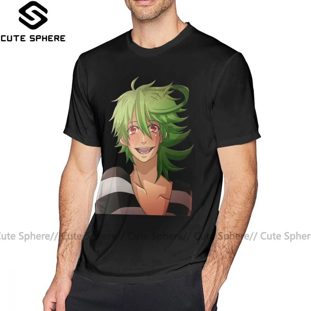 Servamp футболка Sakuya Grin футболка потрясающая Мужская футболка Классическая футболка с коротким рукавом негабаритная футболка из 100 хлопка с принтом