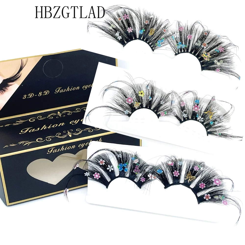 NEW Faux Mink 25mm Butterfly Eyelashes Hand Made Full Strip Charming Christmas present 70mm