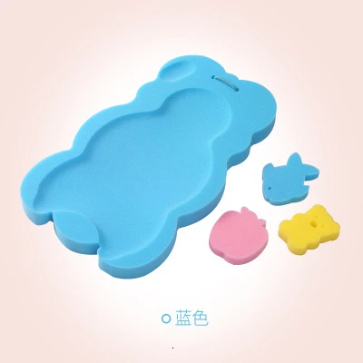 Blue 1 Новинка, 80 см, Детская ванна с цветущими цветами, ванна для новорожденного, складная, четыре лепестка, цветок, подушка для душа, коврик для безопасности ребенка, лепестковая подушка для сиденья - Цвет: Blue 1