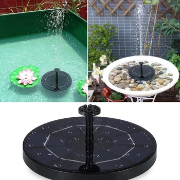 

2.7W Solar Powered Water Fountain Outdoor Pond Rechargeable Water Sprinkler 4 Nozzles Solar Power Garden Decoration Fountain