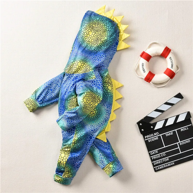 Детская одежда 3D мультяшный ромпер с динозавром комбинезон для новорожденных