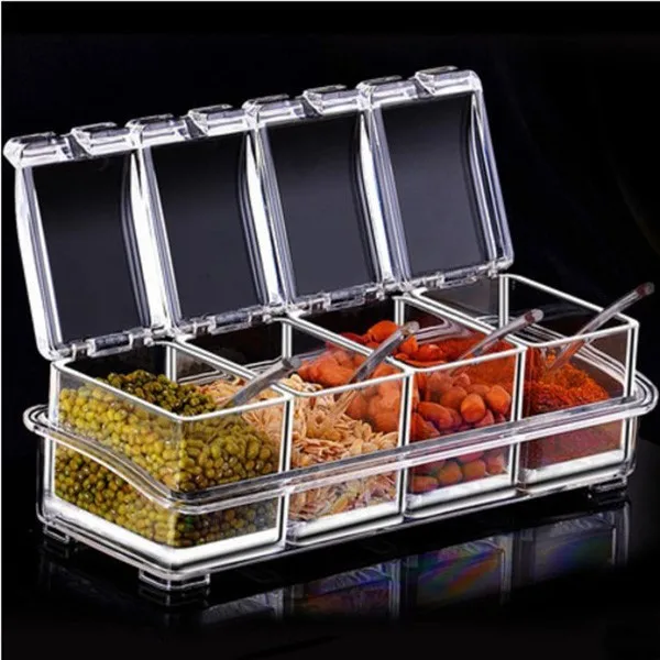 

Kitchen Seasoning Storage Box Spices Condiment Dispens