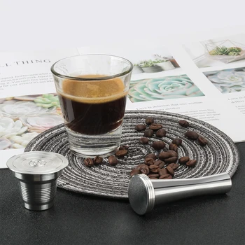 

i Cafilas Reusabel Coffee Capsule for Nespresso Filter for Dolce Gusto Pod for Cafissimo Coffee Cup for Lor Stainless Steel Pod