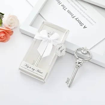 

100pcs Alloy Key to My Heart Bottle Opener Creative Wedding Gift Party Favor WB1595