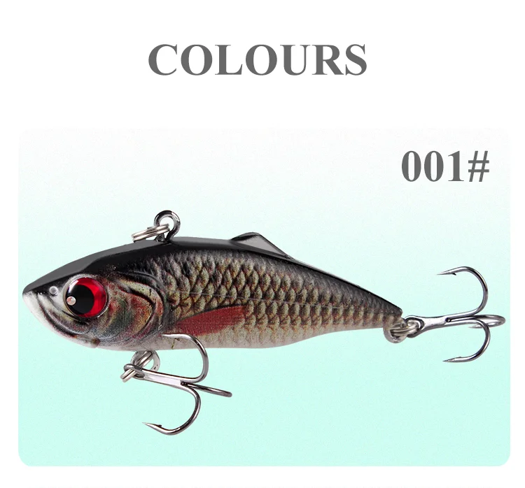 FTK 10,6 g sinkender VIB Angelköder 6 cm 3D-Augen Vibration Hartköder Kunstköder Wobbler für Barsch Hecht – Detail 8
