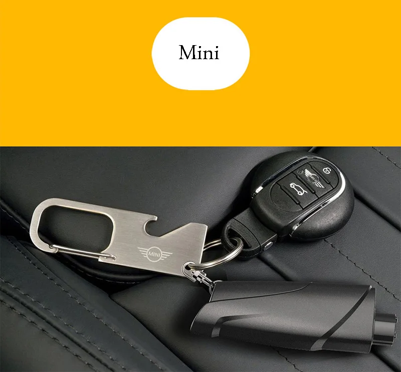 SMARLAN Portable Safety Hammer For Car Side Window Breaking Seat Belt Cutter Life-saving Escaping Emergency Tool With Key-chain