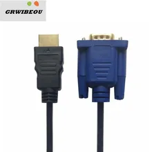 1 м HDMI кабель HDMI к VGA 1080P HD с аудио адаптером кабель HDMI к VGA кабель дропшиппинг