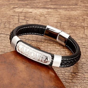 Alternative view of Franklin Pave Setting Letter Bracelet
