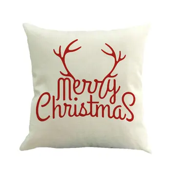 

Let It Snow Xmas Style Cushion Cover Merry Christmas! Santa Claus Socks Balloon Home Decorative Pillows Cover Nordic