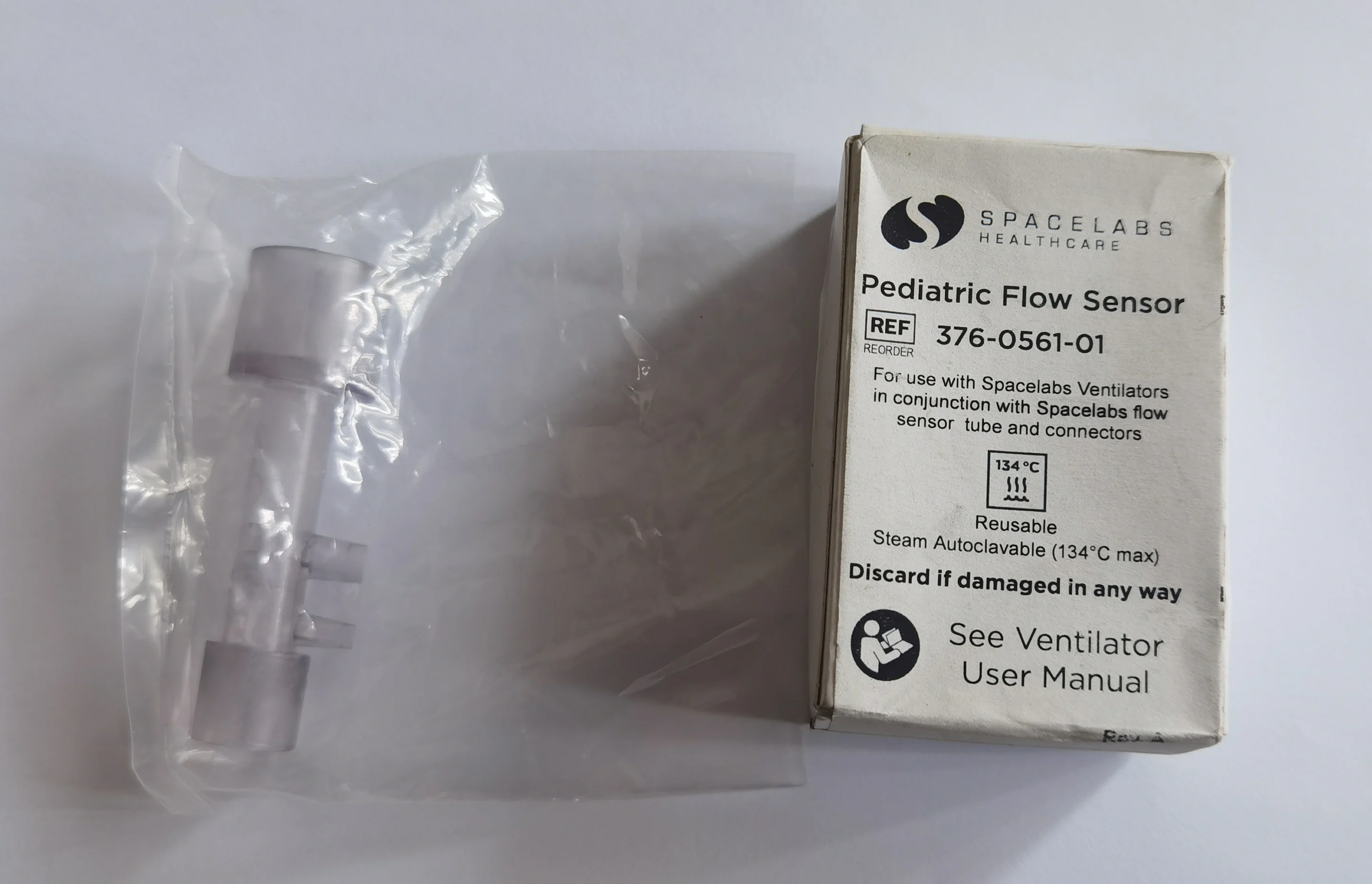 

Spacelabs pediatric flow sensor 376-0561-01 or 376-0561-00 (new,original)