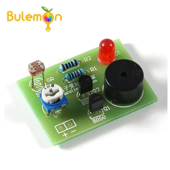 

Photosensitive Sound Light Alarm DIY Kit Electronic Production Invention Assembly Sound and Light Sensor Module Device Suite