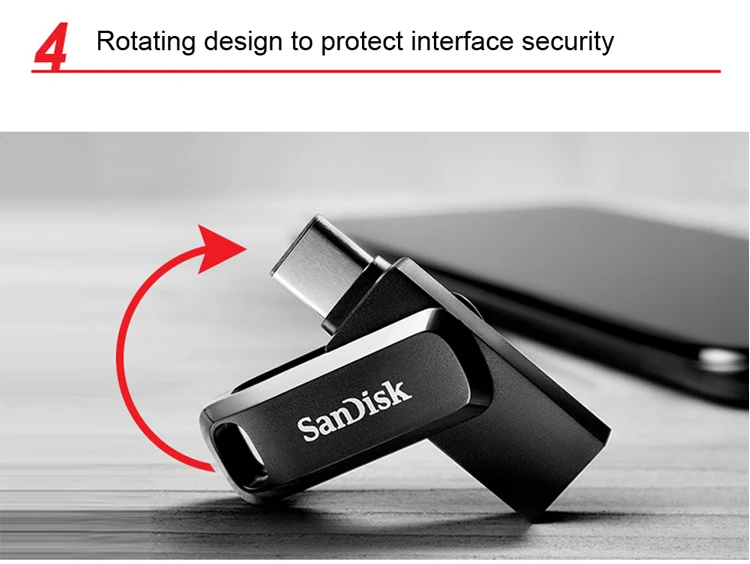 SanDisk Usb флэш-накопитель Usb 3,1 двойной Тип интерфейса-C объемом памяти 32 Гб или 64 ГБ, 128gbOTG PenDrive 256 ГБ 150 МБ/с. Memory Stick Android ПК