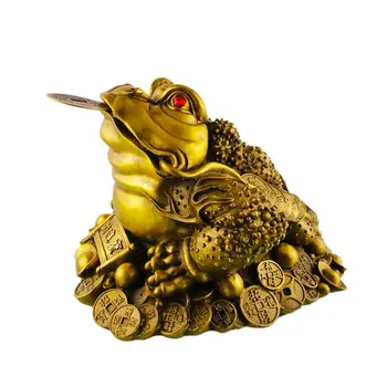 

DDTDTY Pure copper three-legged plaque lucky frog statue home decoration ornaments figurines sculpture ganesha images decoration