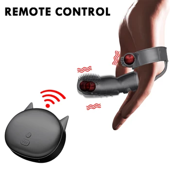 Double Vibrating Finger Sleeve Flirting GSpot Nipple Massage Clit Stimulate Female Masturbator Lesbian Orgasm Sex Toys For Women 3