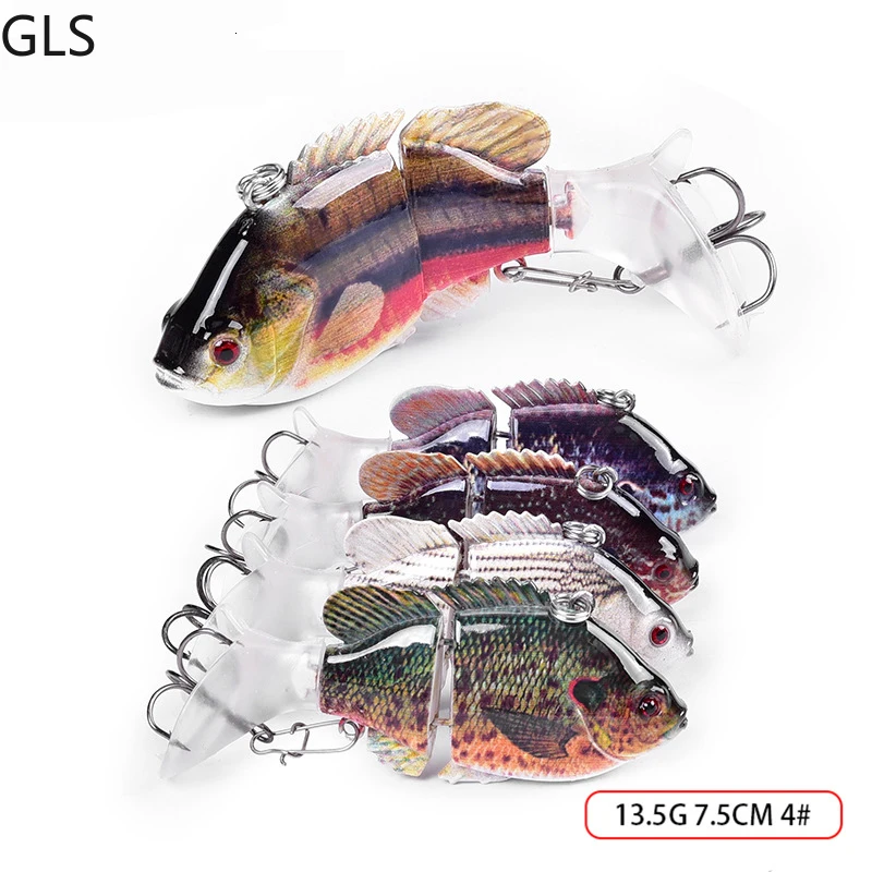  Fishing Lures Wobblers Swim Crank bait Artificial Hard Bait Trout Quality Treble Hook Lifelike Bass