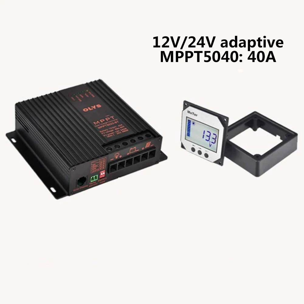 

40A 12v/24v Solar Controller Adaptive Solar Charging Controller Intelligent Controller Car Home Power Supply