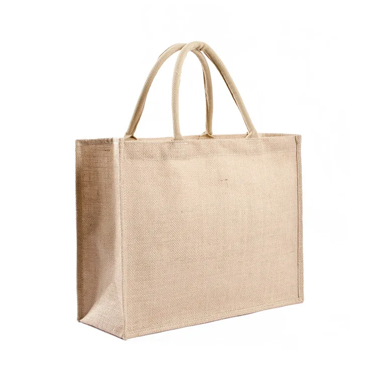 Новая джутовая хозяйственная сумка, ретро Джутовая сумка, зеленая Льняная сумка, многофункциональная сумка-тоут, сумка для хранения из бутика - Цвет: 39x31x15cm