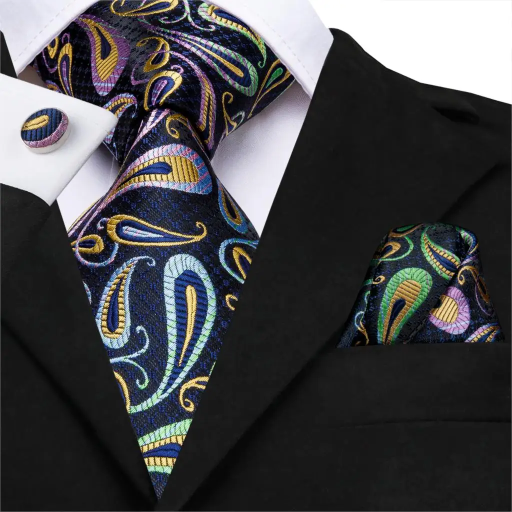 Hi-Tie, зеленый принт, шелк, мужской галстук на шею, розовые галстуки для мужчин, деловые, Роскошные, свадебные, вечерние галстуки, Gravatas