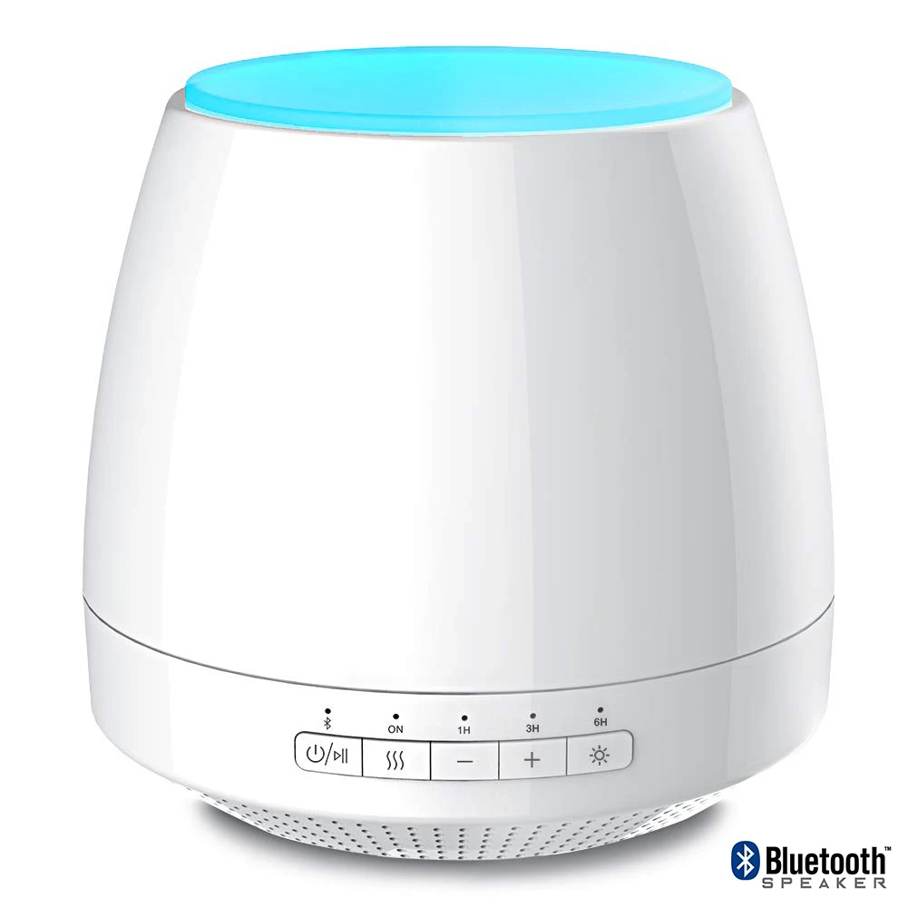 

Essential Oil Diffuser with Bluetooth Speaker Ultrasonic Cool Mist Humidifier 200ml Aromatherapy Aroma Diffusers with Music GIFT