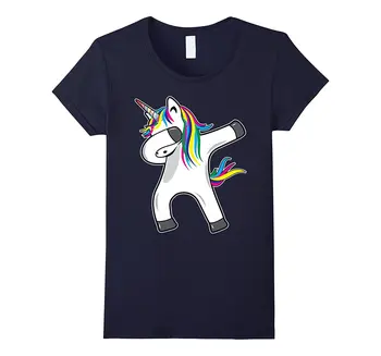 

Unicorn Dabbing Novelty T-shirt Trend Lady Casual Short Sleeve Tees Kawaii T Shirt Lady Exercise Organic Cotton Top Tee