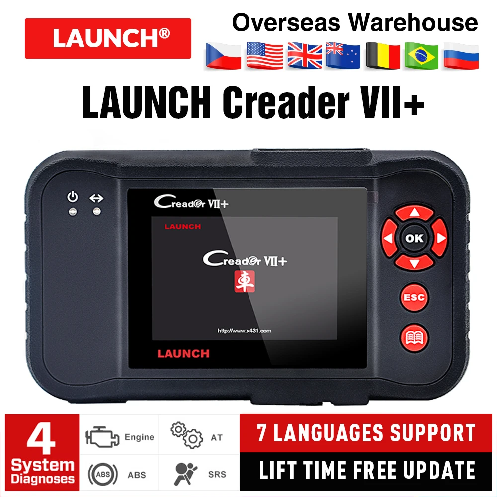 

2019 100% Super Auto Code Scanner Launch Creader VII + Creader 7+ Professional creader scanner + AUTEL MS300 as gift DHL free