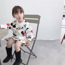 Осенне-зимняя одежда для малышей; рождественские платья для малышей; платье с длинными рукавами; топы для девочек; платье-рубашка для девочек