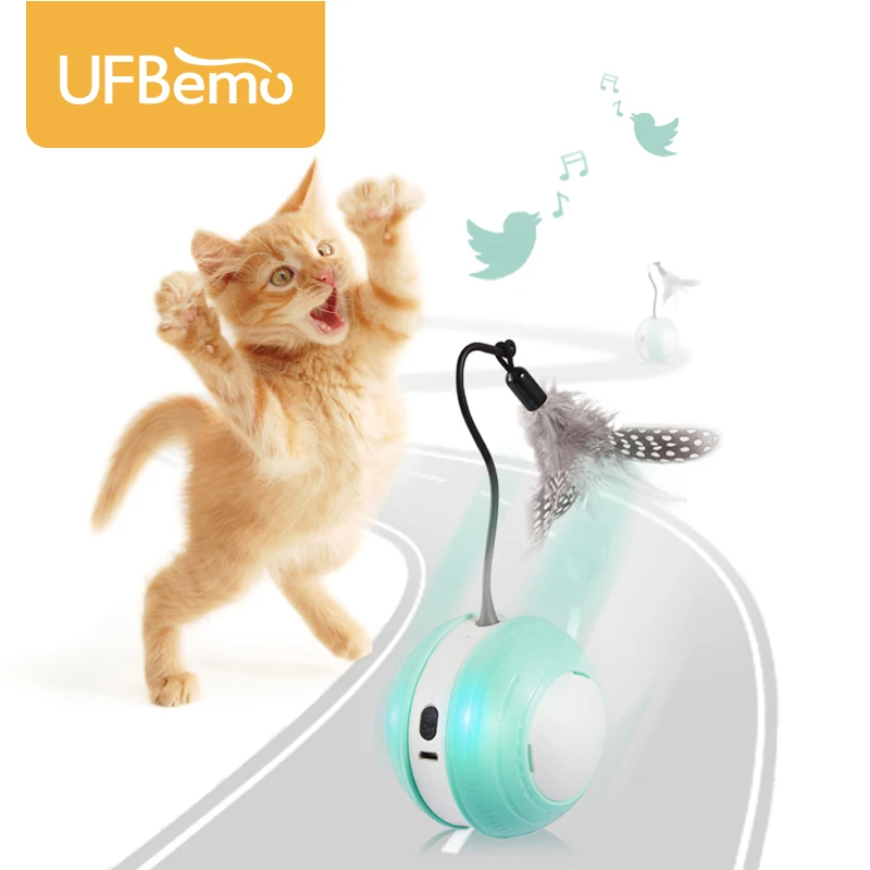 Умная игрушка для кошек режим звука птицы зарядка через USB товары бега игрушки