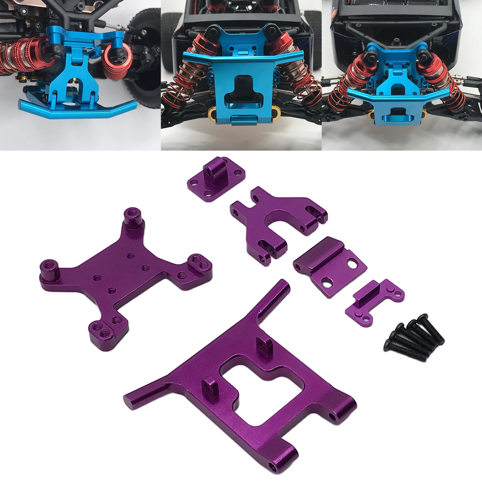 Front Guard Bumper Shock Tower for Wltoys 124018 1/12 Scale RC Car Upgrade Parts