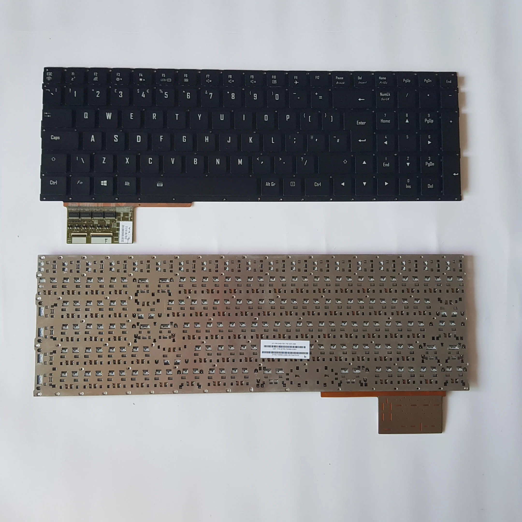 Inglês Reino Unido Ele Teclado Translúcido para Gigabyte para Aero 15 Eua tw sem Moldura
