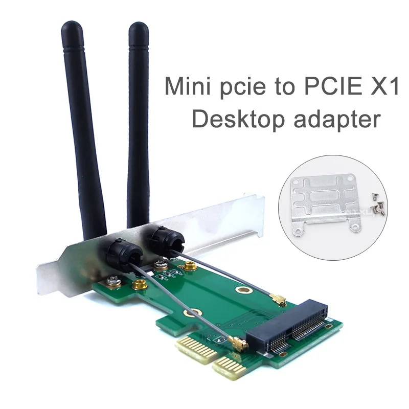 Фото 7260NB 5100agn DW1540 DW1510 мини pcie Wi-Fi беспроводная карта для настольного ПК PCIE X1 X4 X16 конвертер адаптер с Полноразмерным кронштейном №1