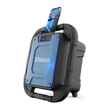 

Shinco Portable Karaoke Wireless Bluetooth Speaker LED Lights Dancing Subwoofer Speaker with Wireless Microphone Support TF, Aux